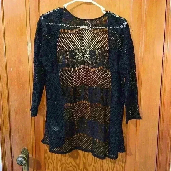2/$15 Vanity, Black Lace Cardigan , - Picture 3 of 4